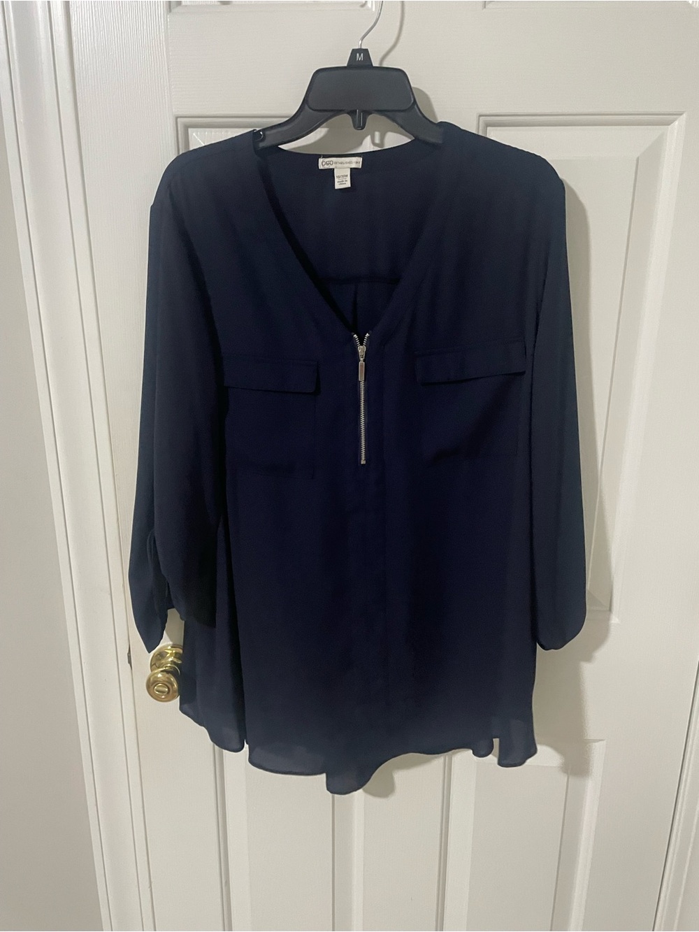 Flowy 18/20 blouse tunic length Cato zipper